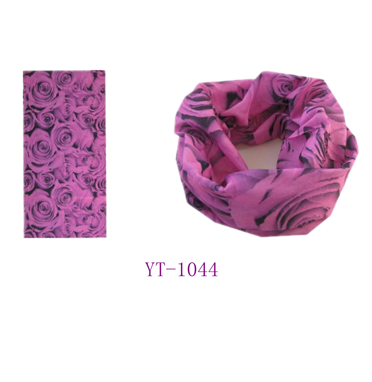 Pink Rose Flower Design Neck Tubes (YT-1044)