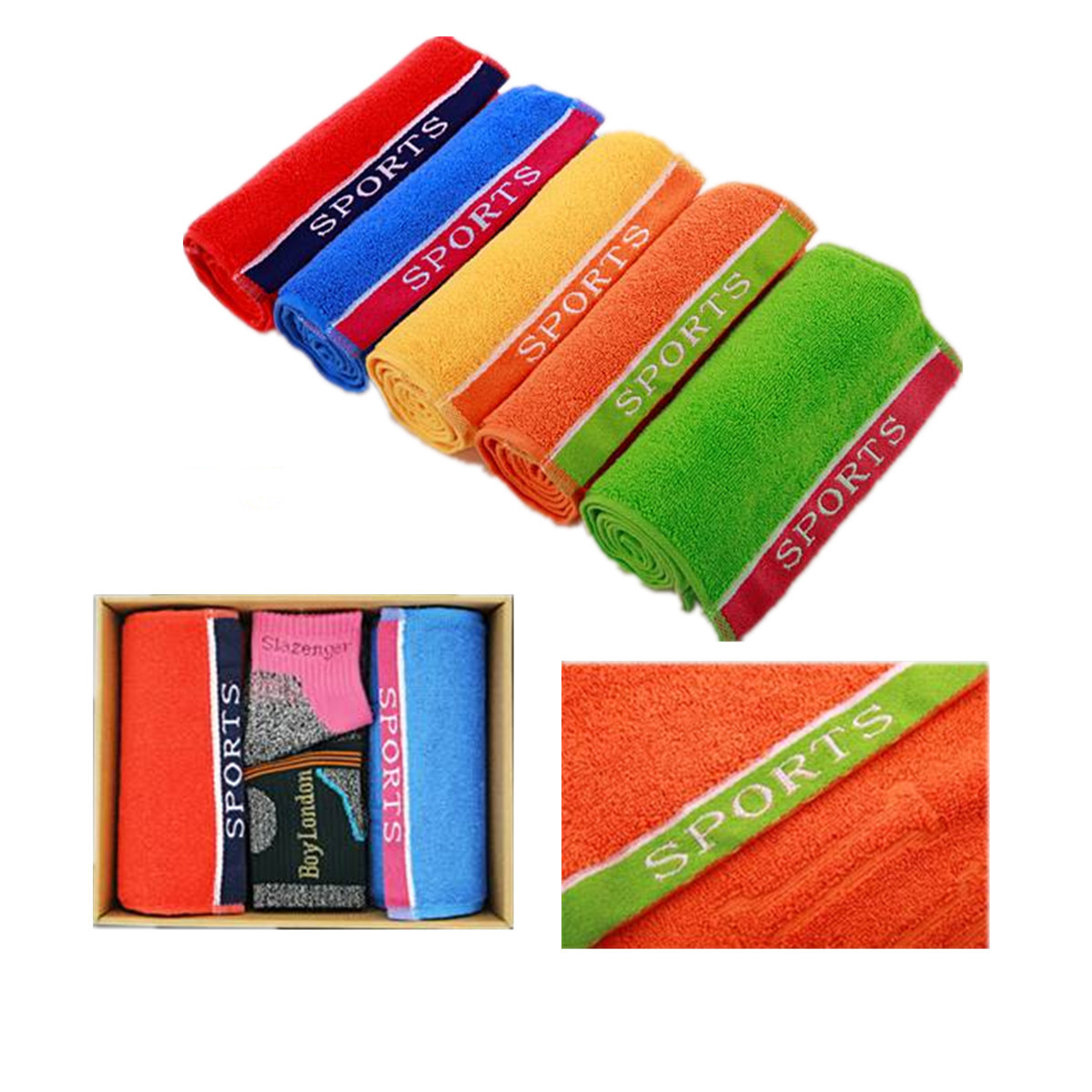 Sports Towel Set with Various Color Towels (YT-6655)