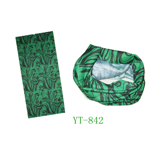 100% Polyester Multifunctional Headband, Headgear & Scarf (YT-841)