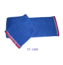 Jacquard Sports Towel, 100% Cotton Material, Blue Color as YT-1305