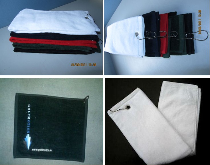 Golf Towel 100% Cotton with Hook as Yt-1312