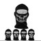 Black Net Skull Face Mask Head Cover CS Cap