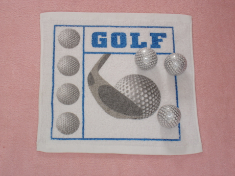 Golf Design Compressed Terry Hand Towel as YT-614